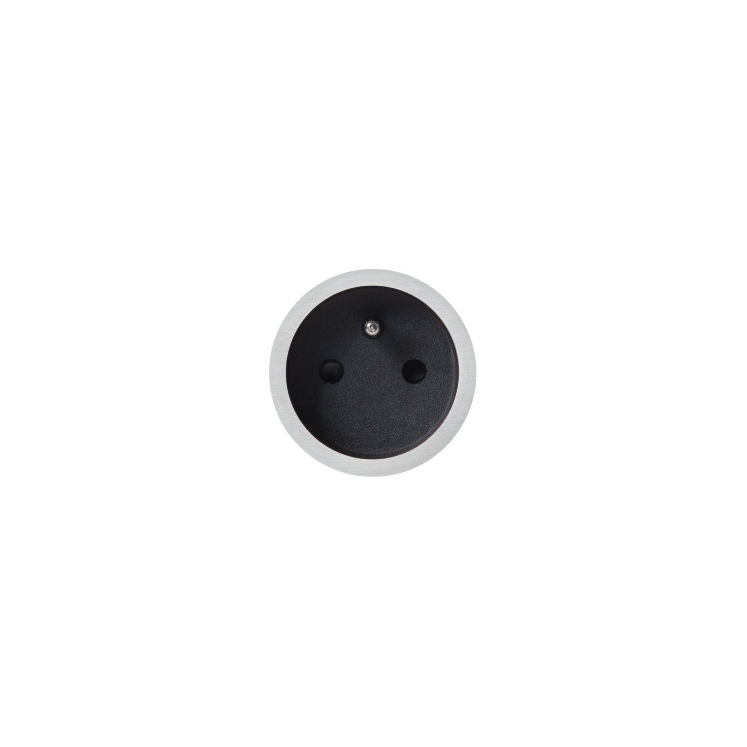 Rond 2.0 - backfit stopcontact nl-d nikkel/zwart